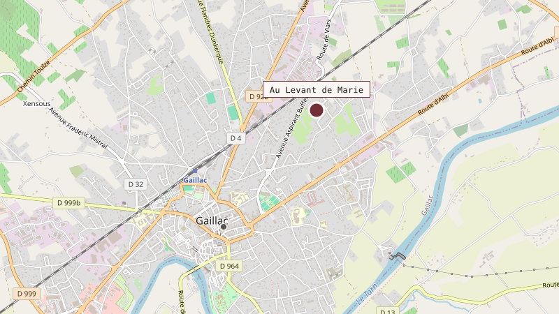 Carte situant Au Levant de Marie à 1 km au nord-est de Gaillac