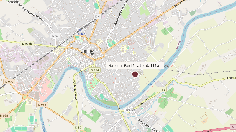 Carte situant Maison Familiale Gaillac à 1 km au sud-est de Gaillac
